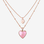 Bijoux Bar 16 Inch Link Heart Chain Necklace