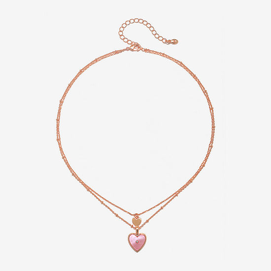 Bijoux Bar 16 Inch Link Heart Chain Necklace