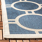Safavieh Courtyard Collection Shag Geometric Indoor/Outdoor Square Area Rug