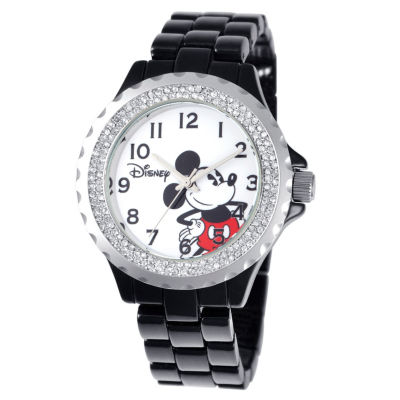 Disney Mickey Mouse Womens Black Bracelet Watch - W001637