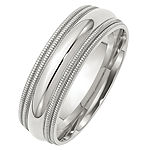 7MM Sterling Silver Wedding Band