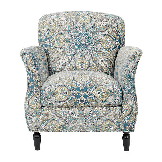 Madison Park Valeria Accent Chair Color Blue Multi Brown Jcpenney