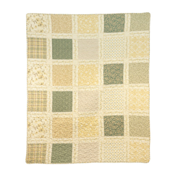 Donna Sharp Meadow Pieced Cotton Quilted Washable Throw
