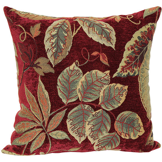 Jacquard 18 Floral Decorative Pillow Color Red Jcpenney