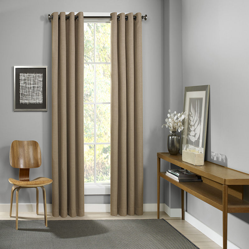 84"x52" Palisade Thermalined Blackout Curtain Panel Tan - Eclipse