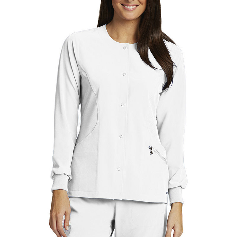 Barco One Women'S 5409 Perforated Princess Warm-Up - Plus, Womens, Size 3X-Large, White