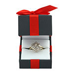 Womens 1 CT. T.W. Genuine White Diamond 10K Gold Cluster Cocktail Ring