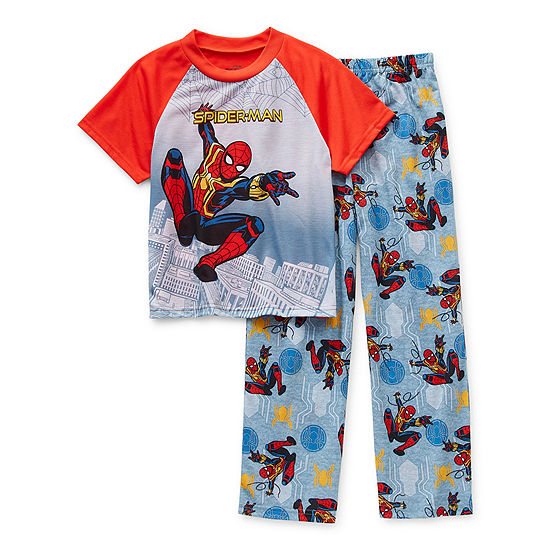 Disney Little & Big Boys 2-pc. Avengers Marvel Spiderman Pant Pajama Set
