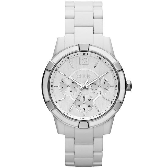 Relic By Fossil Payton Womens Multi-Function White Bracelet Watch ...