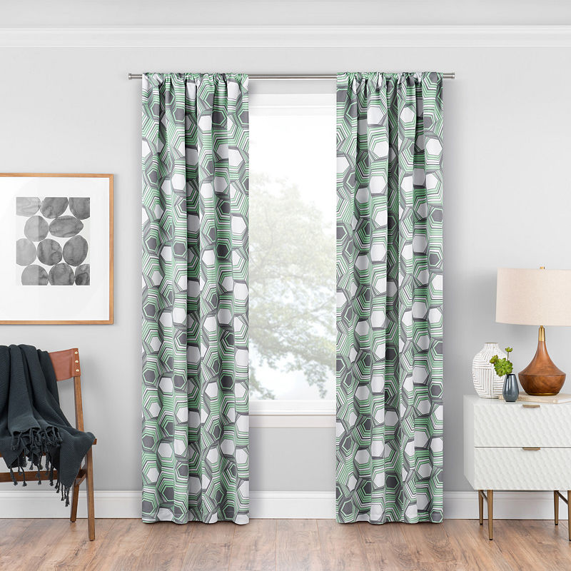 Eclipse Griffith Blackout Rod-Pocket Curtain Panel, 37
