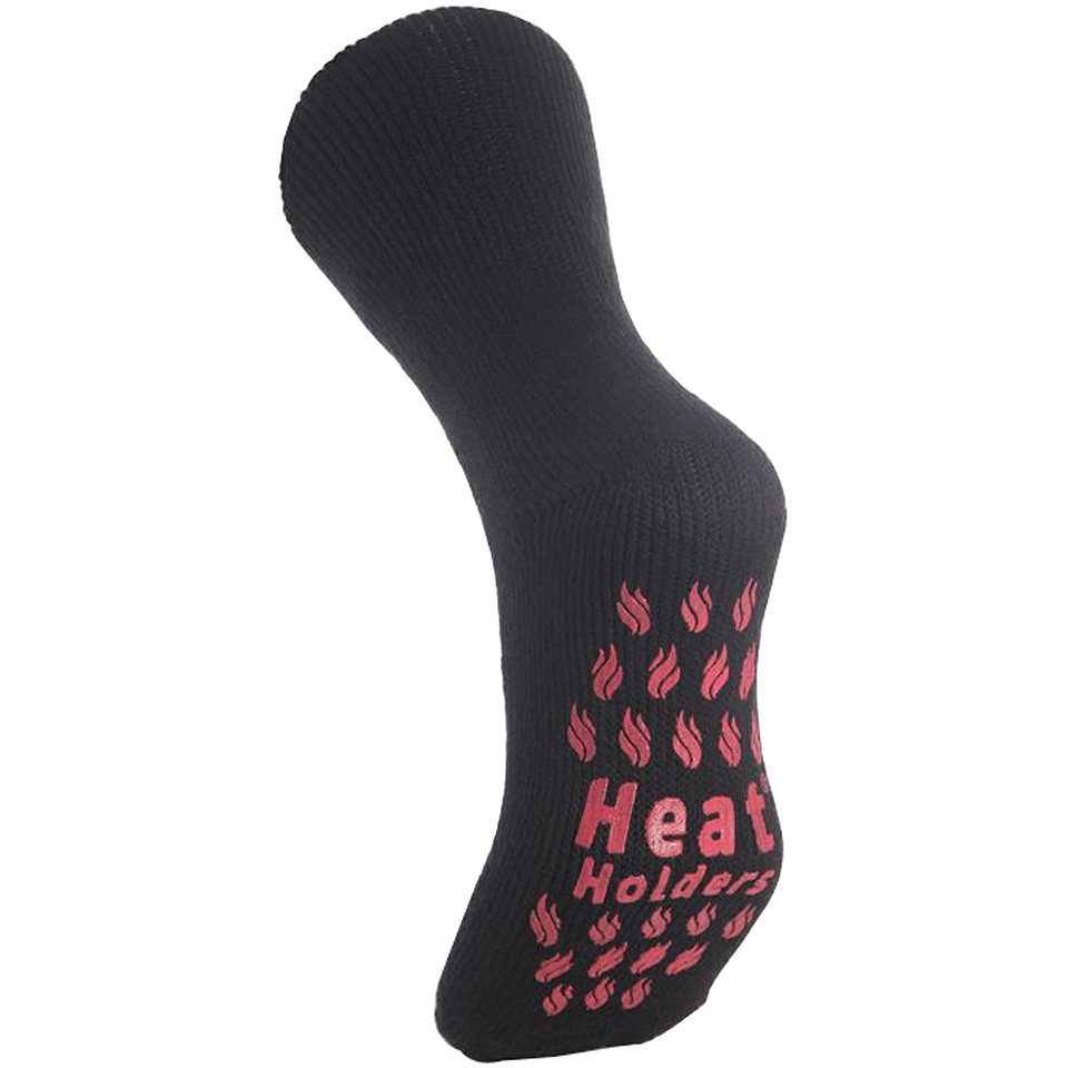 HEAT HOLDERS Heat Holder Thermal Slipper Socks, Red/Black, Mens