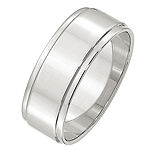 Personalized 8MM Sterling Silver Wedding Band