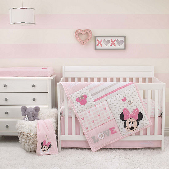Disney 3 Pc Minnie Mouse Crib Bedding Set Color Multi Jcpenney