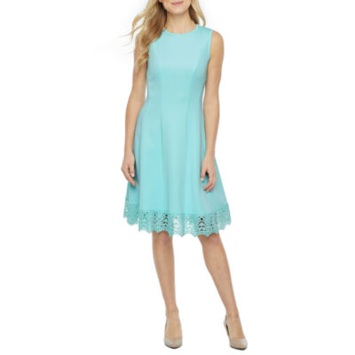 aqua fit and flare dress