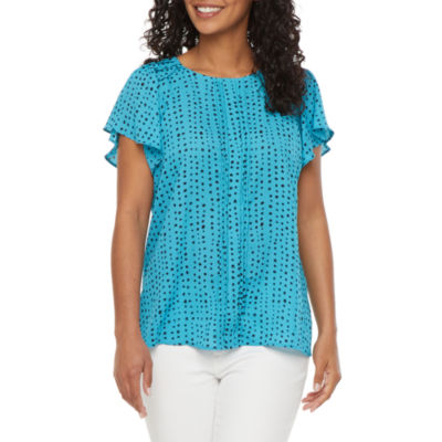 Worthington Womens Perfect Blouse - Petite - JCPenney