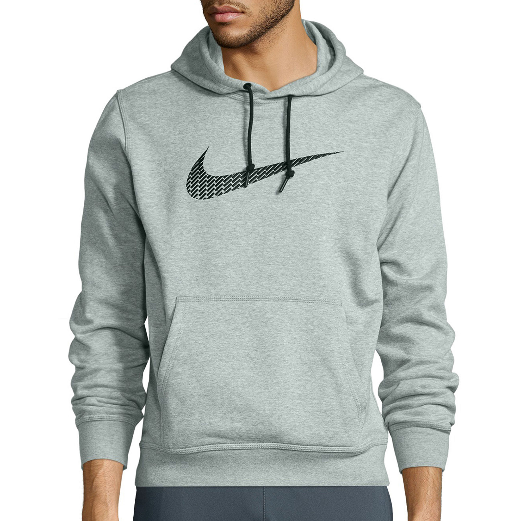 UPC 885179687852 - Nike Club Swoosh Hoodie - Men (Grey) | upcitemdb.com