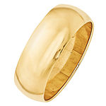 Personalized 8MM 14K Gold Wedding Band