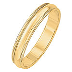 Personalized 4MM 14K Gold Wedding Band