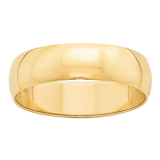 Personalized 6MM 14K Gold Wedding Band