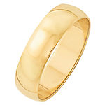 Personalized 6MM 14K Gold Wedding Band