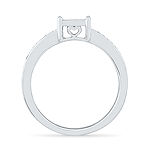 Promise My Love Womens 1/6 CT. T.W. Genuine White Diamond Sterling Silver Promise Ring