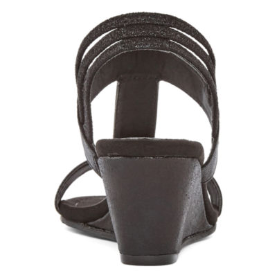 new york transit badges earned wedge sandal