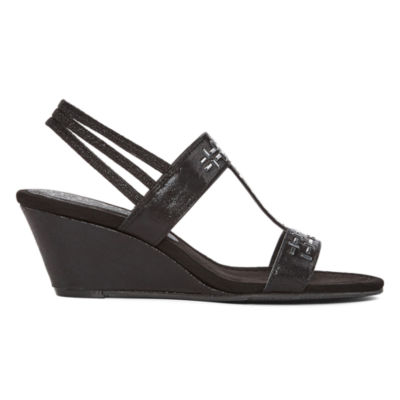 new york transit badges earned wedge sandal