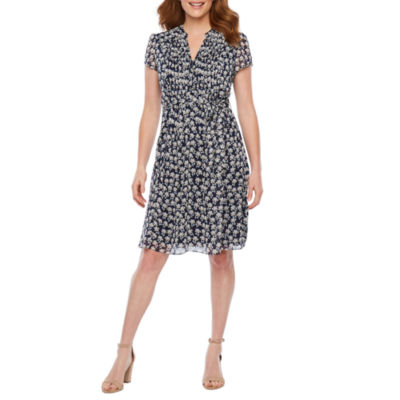 msk short sleeve shirt dress