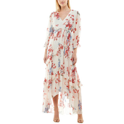 premier amour sleeveless floral maxi dress