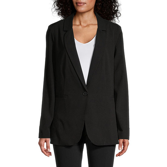 by&by Womens Classic Fit Blazer-Juniors