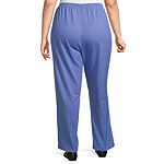 Alfred Dunner Life Of Leisure Womens Straight Pull-On Pants