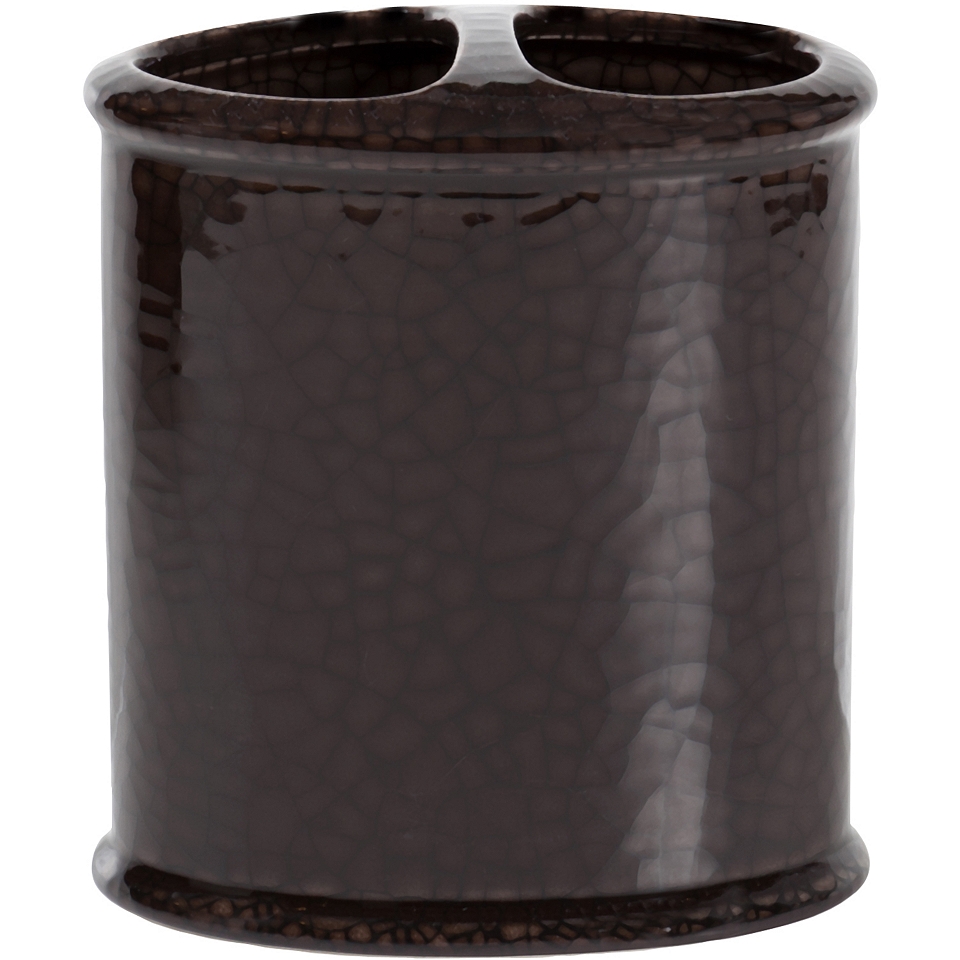 Creative Bath Products Crackle Toothbrush Holder, Chocolate (Brown)