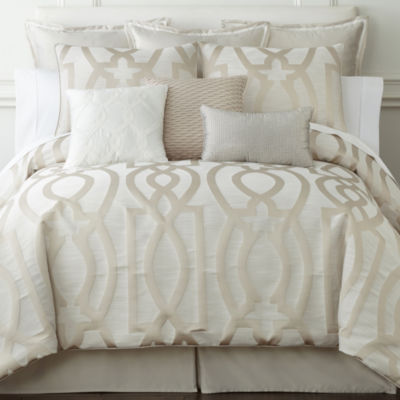 Liz Claiborne Raleigh 4 Pc Comforter Set Color Ivory And Gold