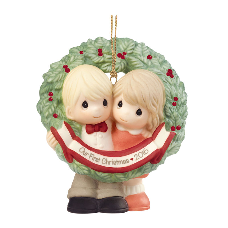 UPC 875555035964 product image for Precious Moments Our First Christmas Together2016 Bisque Porcelain Ornament #161 | upcitemdb.com