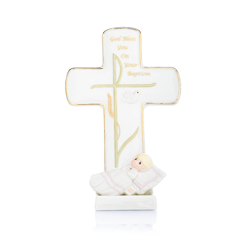 UPC 875555000054 product image for Precious Moments God Bless You On Your Baptism Bisque Porcelain Cross With Stand | upcitemdb.com