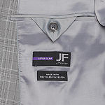 JF J.Ferrar 360 Mens Plaid Super Slim Fit Suit Jacket