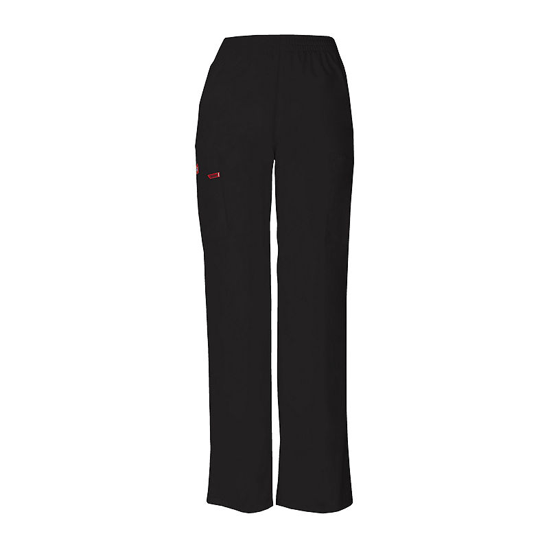 Dickies 8616 Womens Pull-On Scrub Pants-Tall, Size 2X-Large Tall, Black