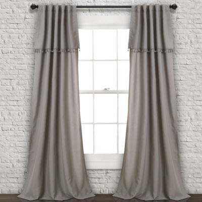 Lush Decorivy Tassel Window Curtain Panels Gray Set 40 X84 Color