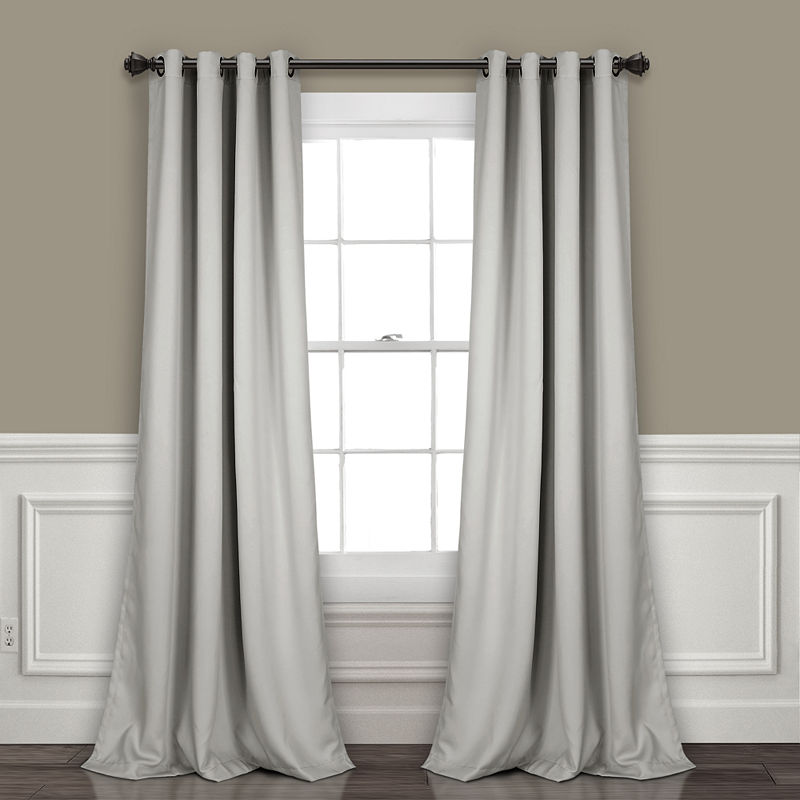 Lush Decor Lush Dcor Insulated Grommet Blackout Curtain Panel Set, 84 X 52, Gray