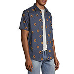 Arizona Mens Classic Fit Short Sleeve Button-Down Shirt