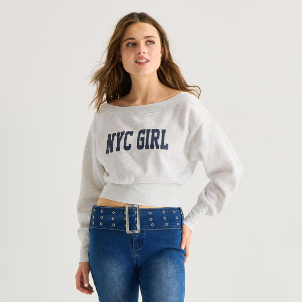 Forever 21 Juniors Womens Boat Neck Long Sleeve Pullover Sweater