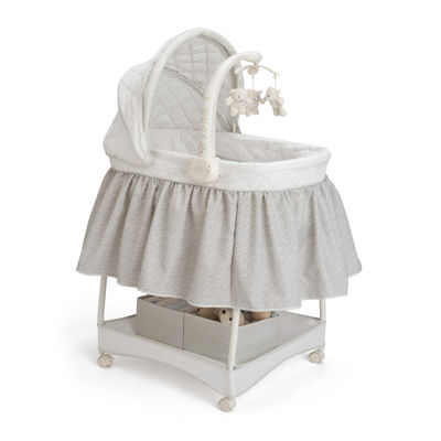 Delta Children S Products Deluxe Gliding Bassinet Silver Lining