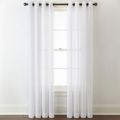 Jcpenney Home Batiste Grommet Top Sheer Curtain Panel Jcpenney