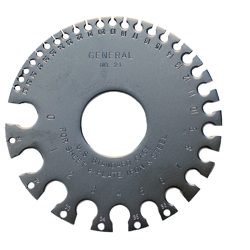 General 21 Round Sheet Metal Gauge