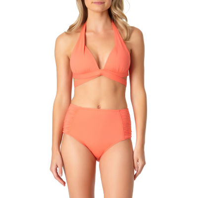 different color bikini top and bottom