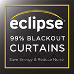 Eclipse Ronneby Stripe Blackout Grommet Top Curtain Panel