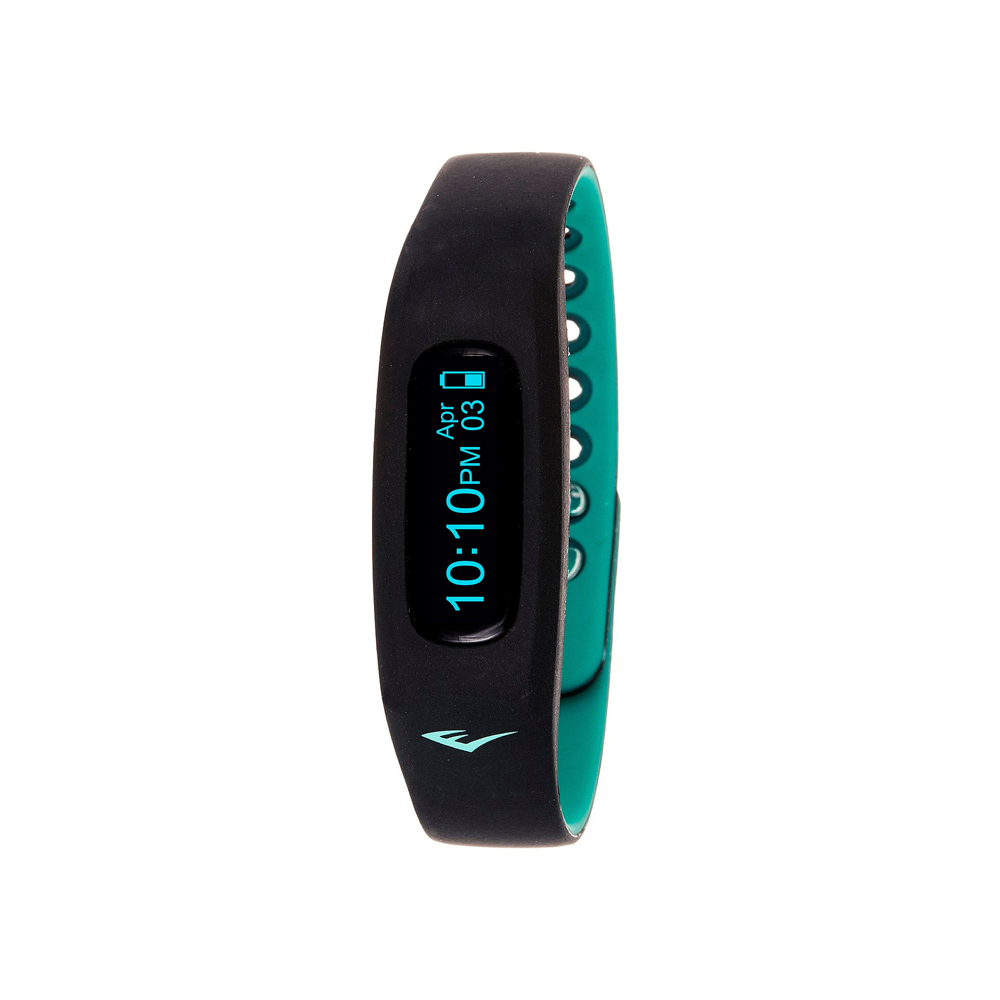 Everlast Bluetooth Black and Aqua Silicone Strap Activity Tracker Band Watch