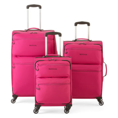 protocol luggage pink