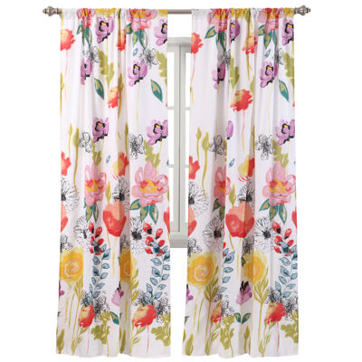 Greenland Home Fashions Watercolor Dream 2 Pack Rod Pocket