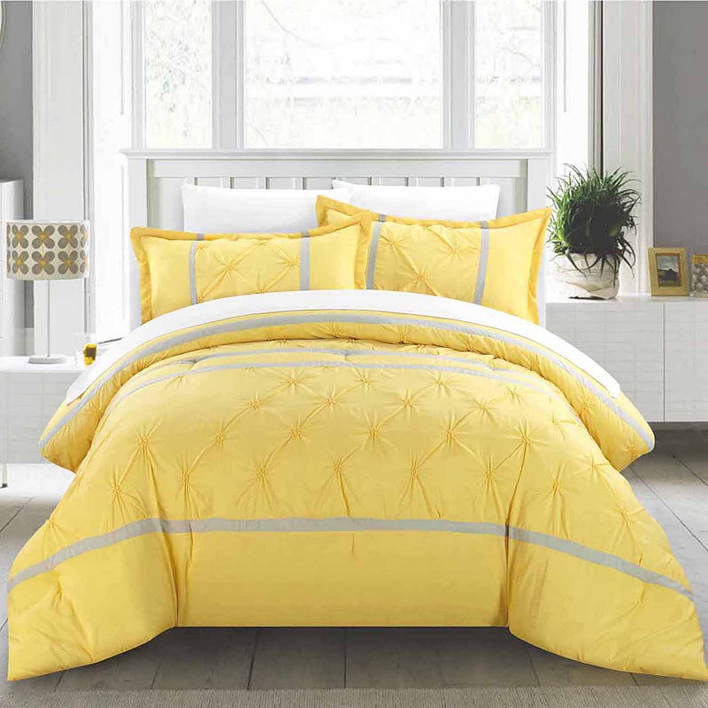 Chic Home Vermont 12 Piece Comforter Set, Queen, Yellow